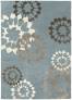 Judy Ross Hand-Knotted Custom Wool Carousel Rug celadon/fig silk/cream silk/pewter silk